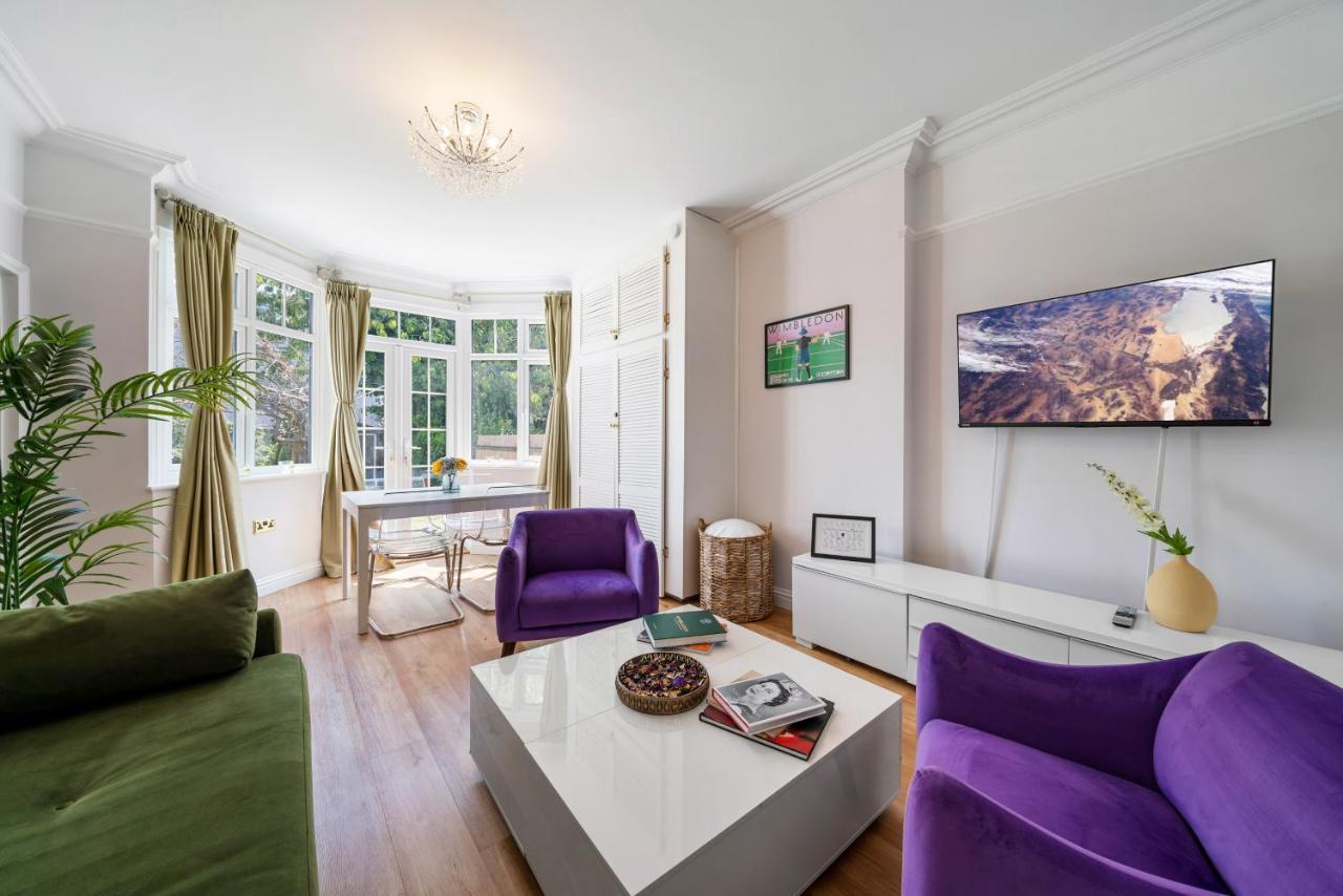 Lovely Garden Apartment In Wimbledon Town Centre With Private Parking By Wimbledon Holiday Lets Londra Exterior foto